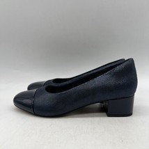 Clarks Womens MARILYNSARA Navy Patent Block Heels Shoes size 8 - £15.50 GBP