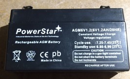 6V 1.2AH Alarm Battery Eliminator Power Star Alarm Battery - $2.50