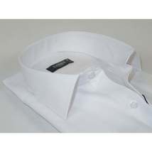 Men's Shirt By CASILA Turkey Cotton Blend Long Sleeves 501990-09 Solid White image 2