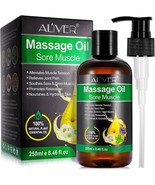 Sore Muscle Massage Oil Natural Therapy Oil with Arnica &amp;Chamomile Relax... - £10.97 GBP
