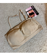 F.I.T. Bandeau Figure Improving Technology 34B NWT Beige Bra - $386.76 MXN