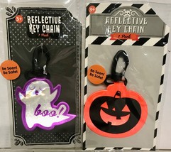 Halloween Reflective Key Chains Lot of 2 NEW  Trick Or Treaters Be Safe &amp; Seen! - £4.46 GBP