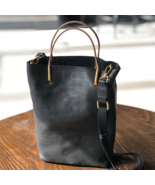 Simple Genuine Leather Retro Nature Soft Cowhide Handbag Versatile Shoul... - £78.52 GBP