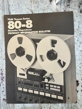 TEAC TASCAM SERIES 80-8 REEL TO TAPE RECORDER PRODUCT INFORMATION Bulletin - $9.85