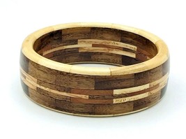 Segmented Wood Bangle Bracelet - £14.24 GBP