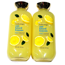 2 Bodycology Sun Kissed Lemons 2in1 Body Wash Bubble Bath Moisturizing Shea 16oz - £17.31 GBP