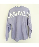 Nashville Spell Out Tennessee Spirit Jersey Long Sleeve Shirt Purple Lav... - $342.46 MXN