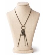 Vintage Harley Davidson #1 Logo Pendant Necklace Gunmetal Chain Biker Jewelry - $28.80