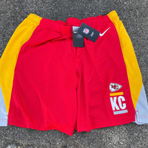 Nike Men&#39;s XXL Kansas City Chiefs 100% Polyester Red &amp; Gold Shorts - £26.53 GBP