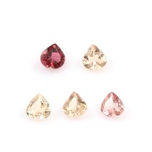0.92 Carats TCW Multi Tourmaline 5 Pcs Hearts 100% Natural Beautiful Gems by DVG - £47.14 GBP