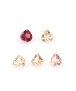 0.92 Carats TCW Multi Tourmaline 5 Pcs Hearts 100% Natural Beautiful Gem... - $58.79