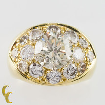 4.82 carat Round Brilliant Diamond 18k Yellow Gold Cocktail Ring Size 5 - £11,692.02 GBP