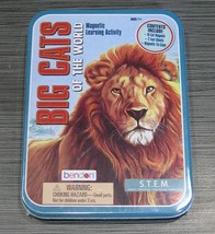 T.S. Shure Bendon BIG CATS of the WILD S.T.E.M. Lion Cheetah Tin Magnet ... - £11.78 GBP