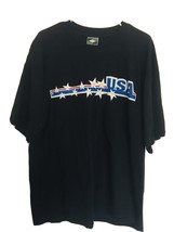 Fun Tees USA Vintage t shirt Black Size L See pics Americana Logo - £18.65 GBP