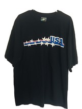 Fun Tees USA Vintage t shirt Black Size L See pics Americana Logo - £18.56 GBP