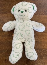 Lucky St Patricks Day Build a Bear Clover Shamrock Plush Stuffed Bear Green - $18.69