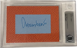 Jerry West signed 3.5x5 Basketball Texture Cut Signature- Beckett Encapsulated ( - £62.08 GBP