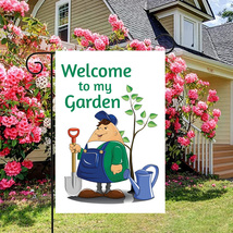 Garden Flag 1X1.5FT 30x45cm Welcome To My Garden . Best Banner, without a holder - £4.73 GBP