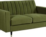 Lola Collection Modern | Contemporary Velvet Upholstered Loveseat With G... - £1,215.32 GBP