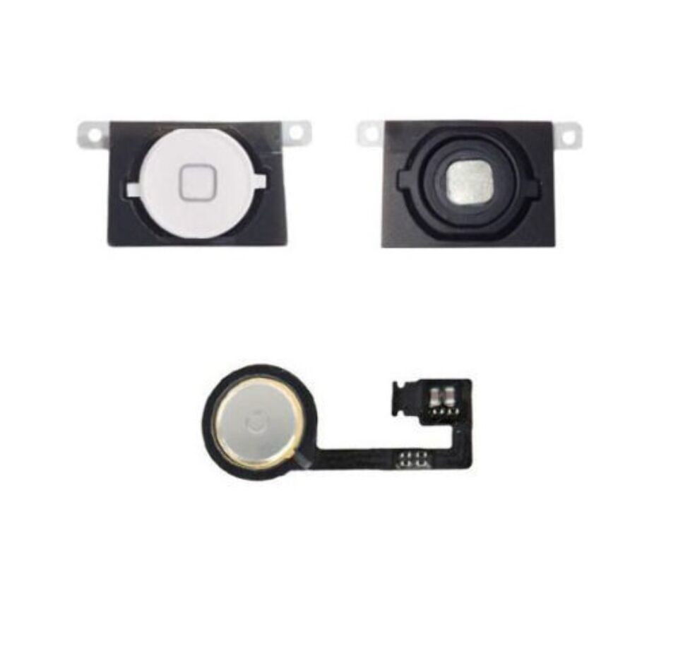 for iPhone 4s Home Button Replacement Set With Flex Cable WHITE - $5.86