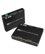 8K DisplayPort 1.4 MST Hub Splitter, 1 in 2 Out DP to DP+HDMI Video Conv... - $278.18 MXN