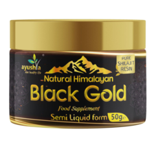 Black Gold Pure Himalayan Shilajit Resin, Natural Source of Fulvic Acid - 50 grm - £49.26 GBP