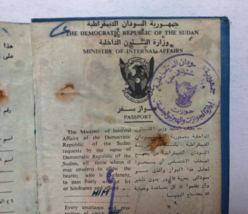 Sudan Passpor Democratic Republic of Sudan Ministry of Social Affairs 19... - £11.60 GBP