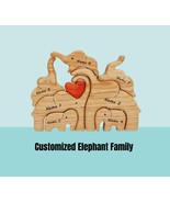 Wooden elephants family puzzle  Eco-Friendly Brain Teaser Home decor Gif... - £16.61 GBP