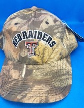 Texas Tech Red Raiders Camouflage Baseball Hat NCAA Cap Adjust Strap Realtree - £9.94 GBP