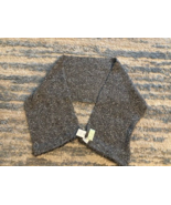 Vintage Italian Knit Wool, Acrylic, Nylon  Blend Scarf 54&quot; x 10&quot; Grey - $341.19 MXN