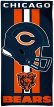 NFL Chicago Bears Vertical 3 Stripes Helmet Center Beach Towel 30&quot;x60&quot; - £20.77 GBP