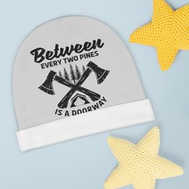 Baby Beanie with Unique Black and White Pine Tree Graphic for Infants Up... - £19.30 GBP