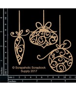 Scrapaholics Laser Cut Chipboard 1.8Mm Thick Flourish Dangle Ornaments, ... - €6,12 EUR