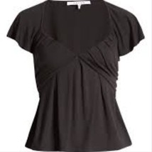 Frame Shirred Flounce Top in Nior XS - $51.48