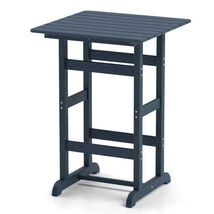 30 Inch Square Bar Table Dining Table with Slatted Tabletop for Poolside... - $174.33