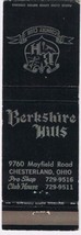 Matchbook Cover Berkshire Hills Country Club Chesterland Ohio - £0.53 GBP