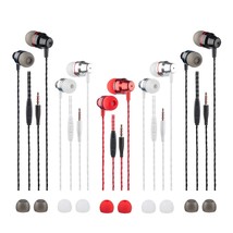 5 Packs Earbud Headphones With Remote &amp; Microphone, In Ear Earphone Bras... - £18.87 GBP