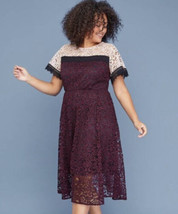 Lane Bryant Colorblock Lace Dress Size 14 NWT - £19.71 GBP
