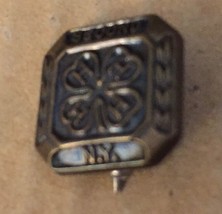 Antique Vintage Brass Second Year 4H Club Scatter Lapel Hallmarked Pin-1930s - £13.34 GBP