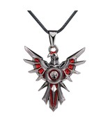 LEAGUE OF LEGENDS NECKLACE Leona&#39;s Shield Logo Pendant Phoenix Game Gami... - £6.31 GBP