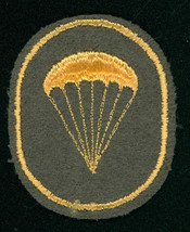CIRCA 1967-1991, DDR, NVA, PARA, NCO, SLEEVE PATCH, PARACHUTIST - $20.00