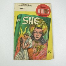 Vintage 1950 SHE Stories By Famous Authors Comic Book #3 H Rider Haggard... - £47.40 GBP