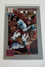DC Comic Card 1992 Series I Earth&#39;s Mightiest Heroes Hawk #55 - $2.00