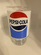 Vintage Pepsi Cola 32oz Large Pedestal Glass Oversize Red/White/Blue - $8.86