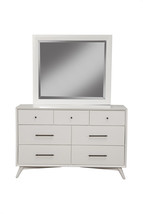 56" White Solid Wood Seven Drawer Double Dresser - $21,811.01 MXN