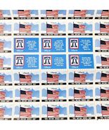 Amvets Envelope Seals American Flag Page Of 45 Complete Vintage NOS OB E22 - $367.78 MXN