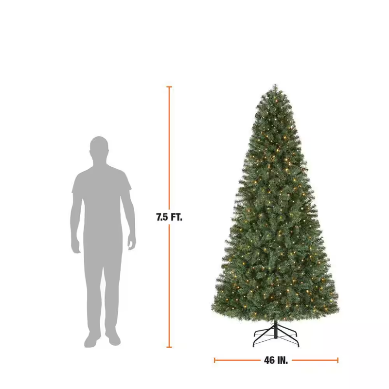 7.5 Ft. Festive Pine LED Pre-Lit Artificial Christmas Tree T10 Item image 4