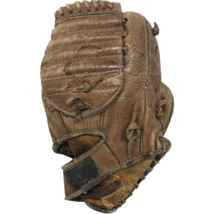 VTG Sears Roebuck Brown Baseball Glove Mitt RHT Basket Web - £38.91 GBP