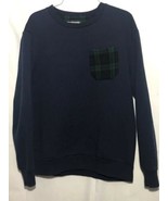 ZARA MAN Sweatshirt Long Sleeve Med Navy Blue - £7.78 GBP