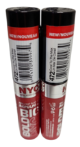 2x NYC 472 Coral To The Max Big Bold Plumping Lip Gloss NEW SEALED - $15.84